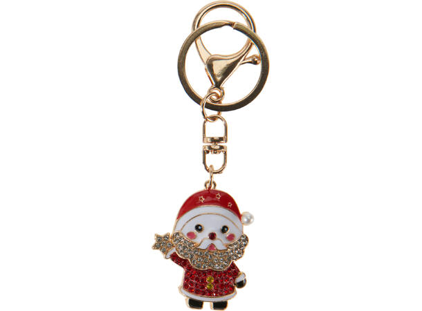 Nøkkelring 9x3cm gullbelagt metall 6ass 