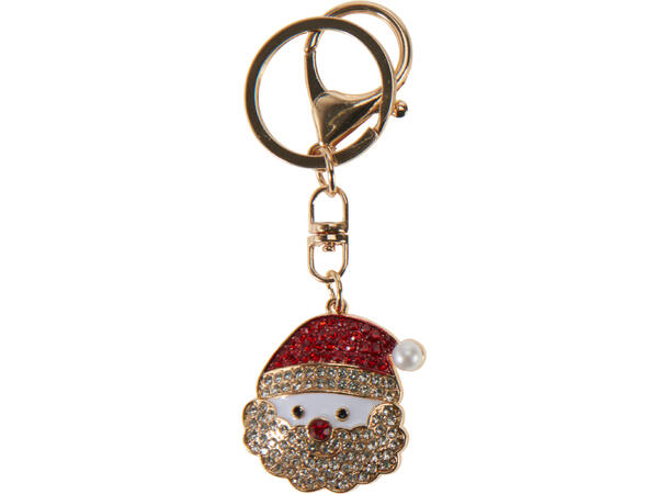 Nøkkelring 9x3cm gullbelagt metall 6ass 