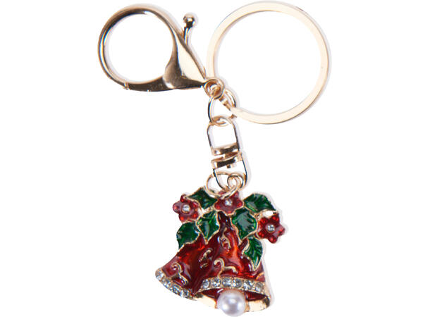 Nøkkelring 9x3cm gullbelagt metall 6ass 