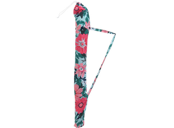 Parasoll flower-power design d:180cm 2as UPF30+ Stamme av stål 