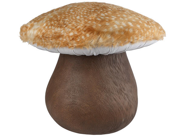 Puff sopp brun 54x46,5cm Polyresin og polyester 