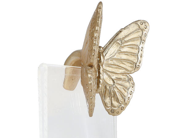 Pynt til potte sommerfugl gull 5,5cm Forpk 24stk 