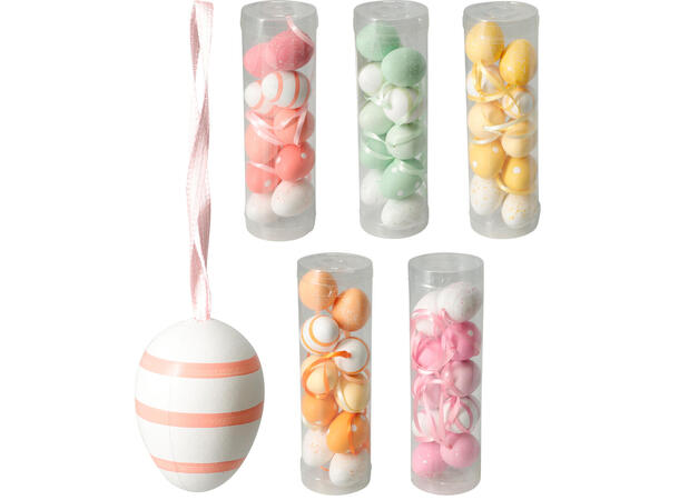 Påskeegg hengepynt 10stk Display 15stk 