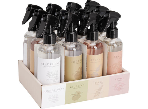 Romspray 200ml 4,8x14,5cm 4ass Display med 12stk 
