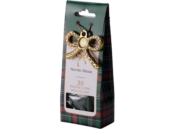 Røkelseskjegler 30stk m/holder 4ass Display 32pk 6,5x3,5x16,5cm 