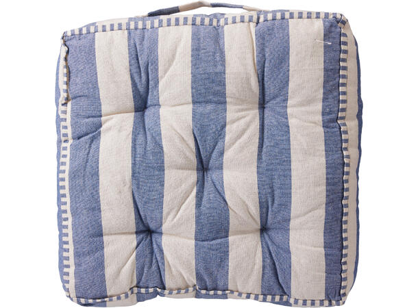 Sittepute stripet bomull 40x40x8cm 4ass 