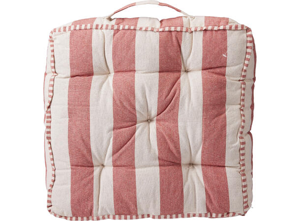 Sittepute stripet bomull 40x40x8cm 4ass 