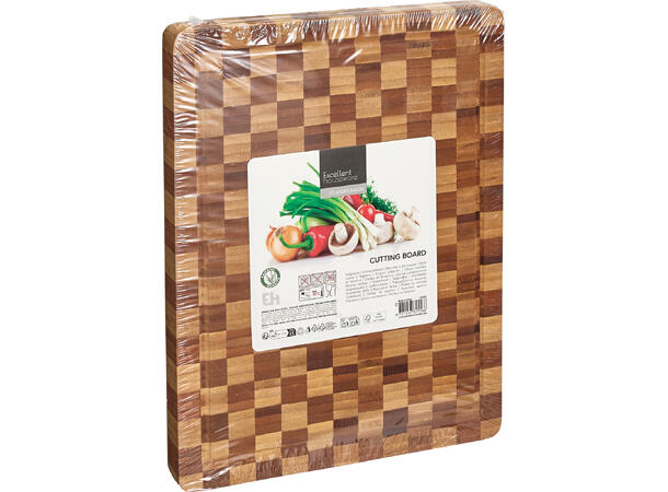 Skjærefjøl rutet bambus 38x28x3,4 cm Vekt: 1860gram 