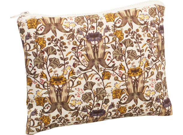 Sminkeveske m/glidelås 21x16,5cm 4ass 100 %bomull, innside:100%polyester 