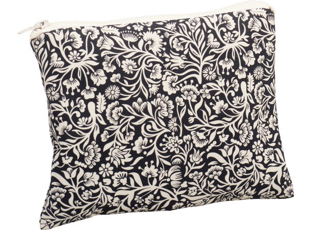 Sminkeveske m/glidelås 21x16,5cm 4ass 100 %bomull, innside:100%polyester 