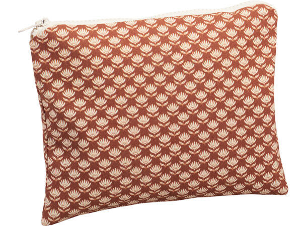 Sminkeveske m/glidelås 21x16,5cm 4ass 100 %bomull, innside:100%polyester 