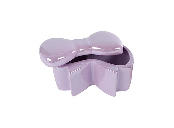 Smykkeskrin keramikk rosa lilla 2ass Forpk 12stk 15,5x10x8cm 