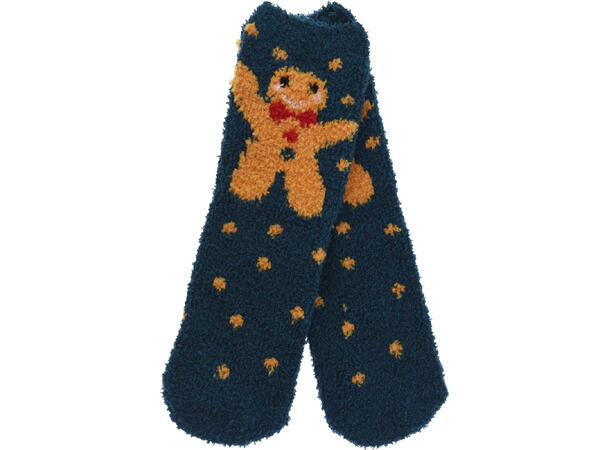 Sokk Jul strikket 30x9cm one size 6ass Forpk 24 stk pakket i polybag Polyester 