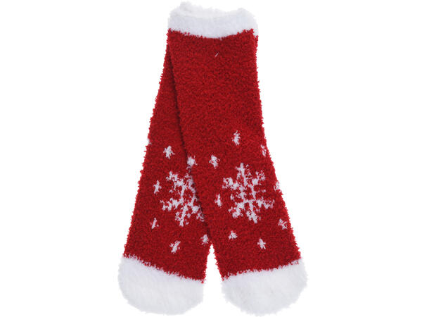 Sokk Jul strikket 30x9cm one size 6ass Forpk 24 stk pakket i polybag Polyester 