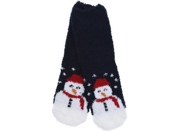 Sokk Jul strikket 30x9cm one size 6ass Forpk 24 stk pakket i polybag Polyester 