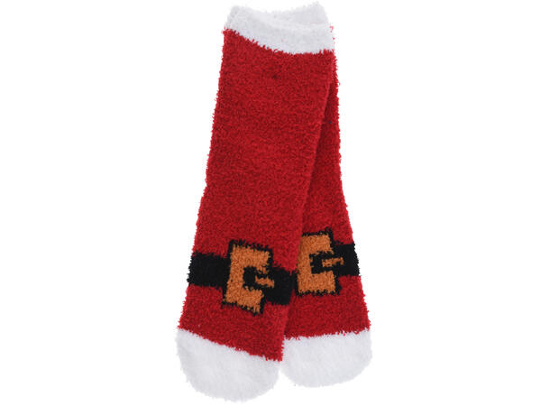 Sokk Jul strikket 30x9cm one size 6ass Polyester 24 stk pakket i polybag 