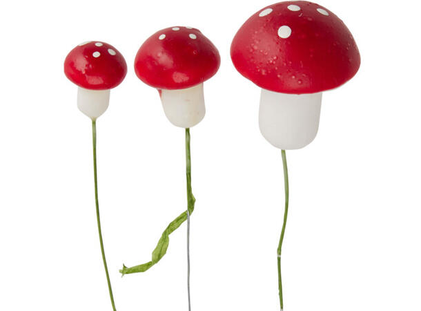 Sopp m/stilk matt m/ass størrelser 4 ass Display 24stk 9stk L 20stk M 19stk ass 