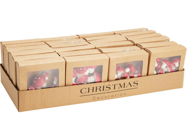 Sopp m/stilk matt m/ass størrelser 4ass Display 24stk 9stk L 20stk M 19stk ass 