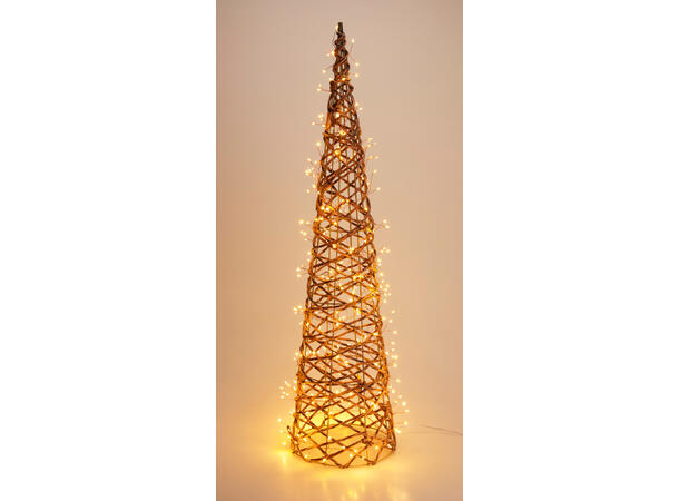 Spir m/300 LED lys 20x80cm Batteri: 3xAAA ,inn/utebruk ,timer:6/18 