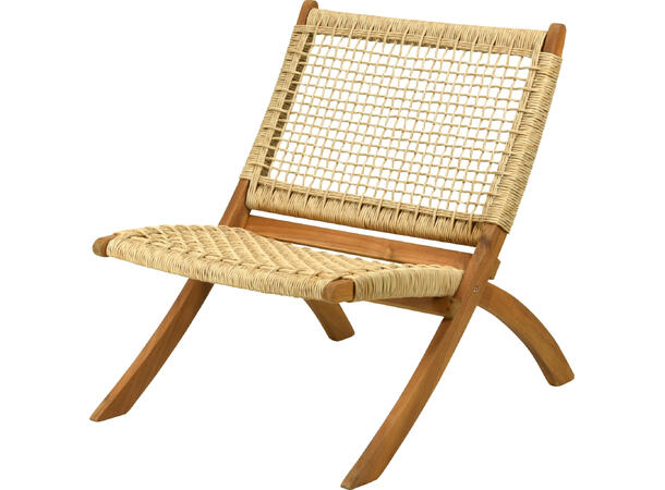 Stol oilet med flettet sete 78x63x73cm Akasietre Sammenleggbar 2 stk pr eske 