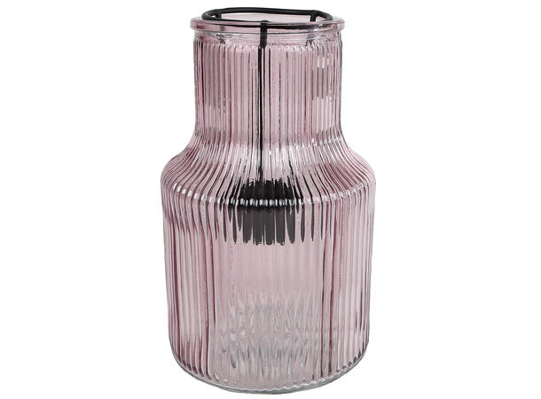 Telysholder blå/grønn/rosa 9x14cm 3ass 