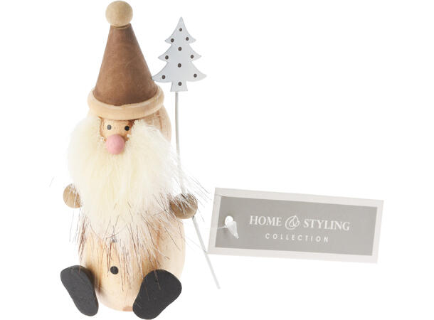 Trefigur sittend assorterte 11-12cm 3ass Display med 18stk 