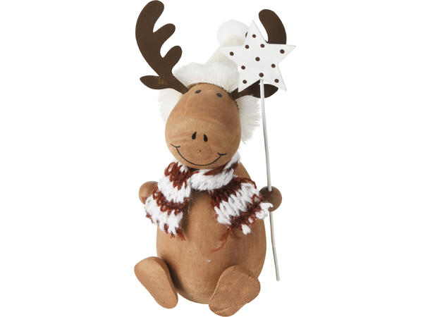 Trefigur sittend assorterte 11-12cm 3ass Display med 18stk 