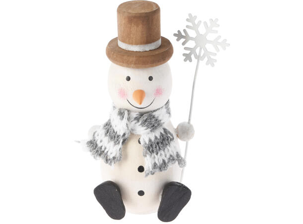 Trefigur sittend assorterte 11-12cm 3ass Display med 18stk 