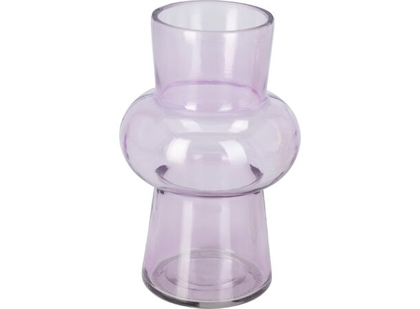 Vase glass m/boble 12x18cm 4ass Forpk:12stk Rosa,gul,lilla,grønn 560gram 