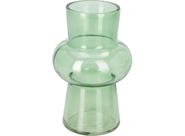 Vase glass m/boble 12x18cm 4ass Forpk:12stk Rosa,gul,lilla,grønn 560gram 