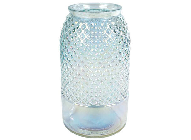 Vase lyslykt ionisert glass 15x28cm Forpakning: 6stk 