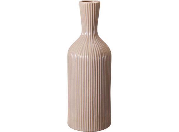 Vase stripet porselen 12x35cm 2ass 