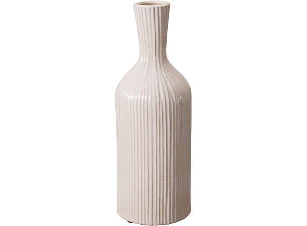 Vase stripet porselen 12x35cm 2ass 