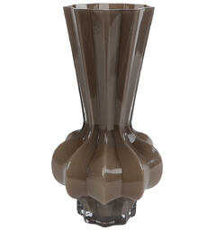 Vase taupe glass gjennomfarget 17x32cm
