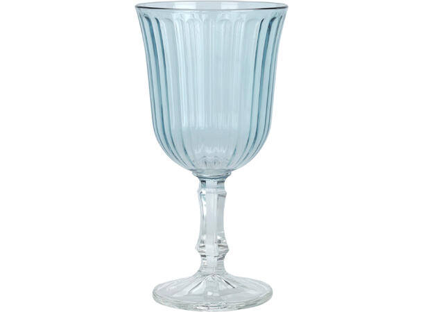 Vinglass stripet blått glass 8x16cm Vekt:160gram 
