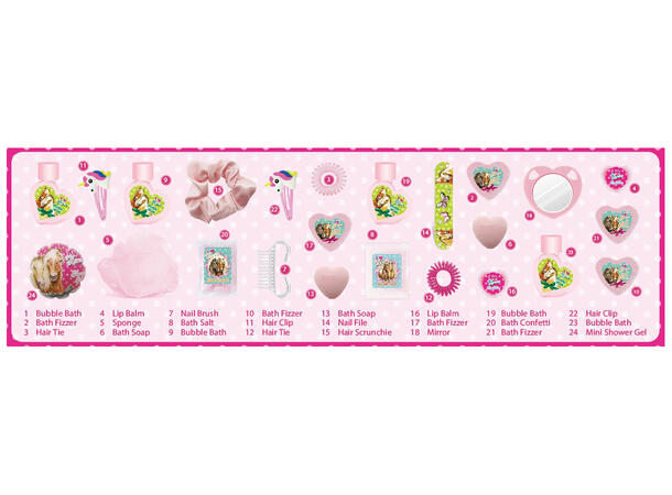 Adventskalender I Love Horses 24 luker Forpk 6stk 20x20x20cm 