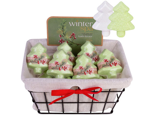 Badebombe Juletre 60g Fresh Pine Display 15stk Kurvdisplay 