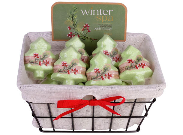 Badebombe Juletre 60g Fresh Pine Display 15stk Kurvdisplay 