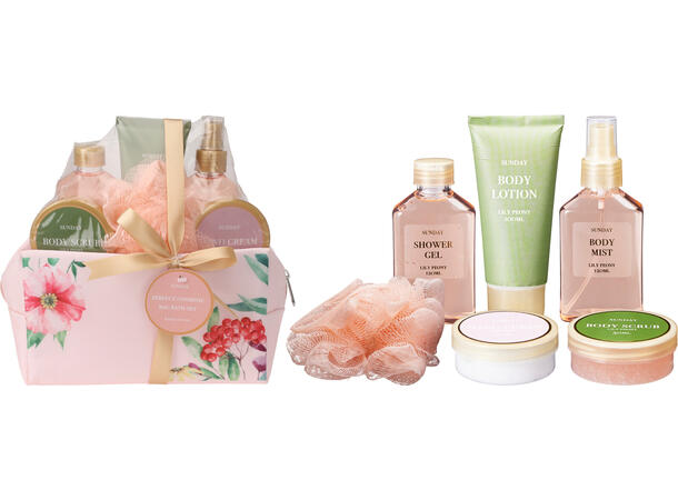 Badesett kosmetikkbag 6 deler 