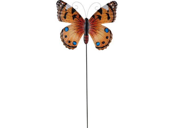 Blomsterpinne sommerfugl 25x80cm 6ass Display med 24stk 