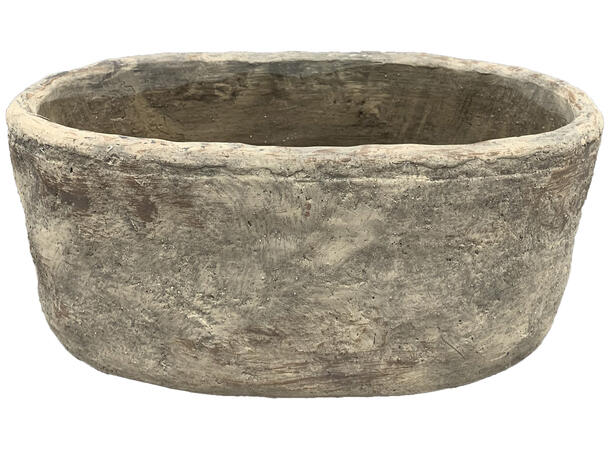 Blomsterpotte beige sement 25x12x11cm 