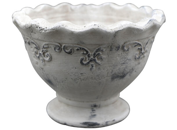 Blomsterpotte beige terracotta 18x13,5cm 