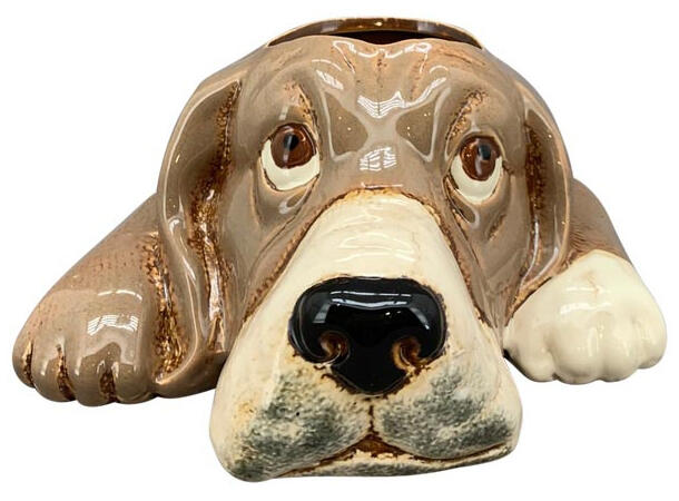 Blomsterpotte hund keramik 20x16x10,5cm 