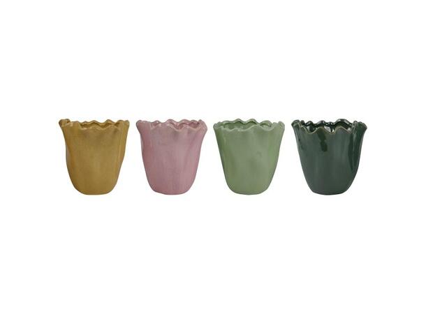 Blomsterpotte keramikk 15x15cm 4ass 