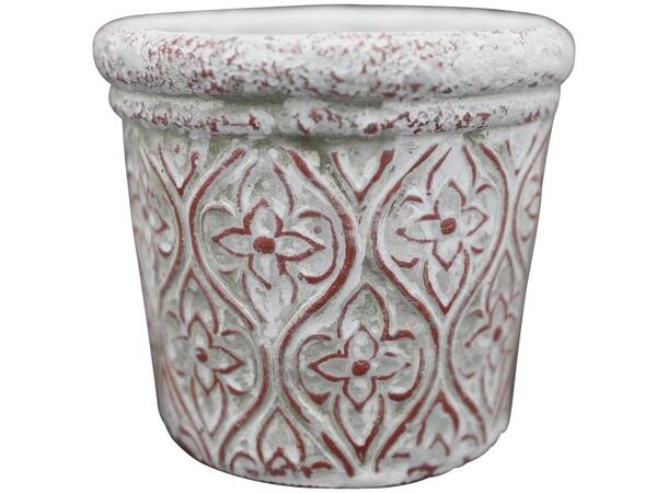 Blomsterpotte mønstret sement 9x8cm 