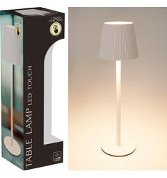 Bordlampe LED varmhvit metall 10,5x36cm Varmhvitt lys, dimbart, opplades via USB