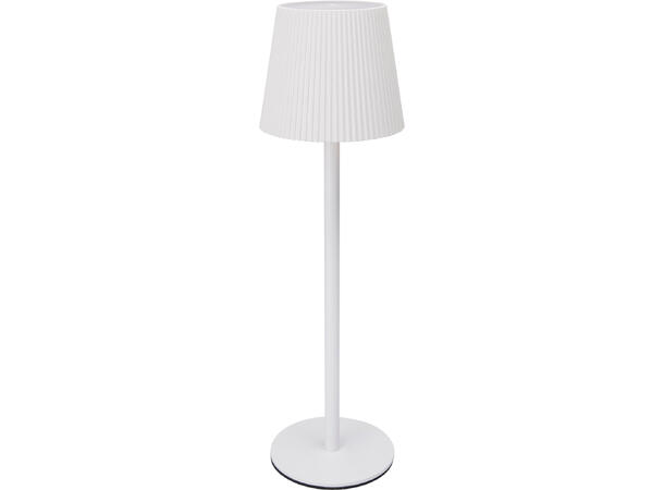 Bordlampe LED varmhvit metall 10,5x36cm Varmhvitt lys, dimbart, opplades via USB 