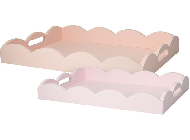 Brett pastell mdf/bølgekant 2ass s/2 35x25cm 40x30cm grønn/rosa,fersken/lilla 