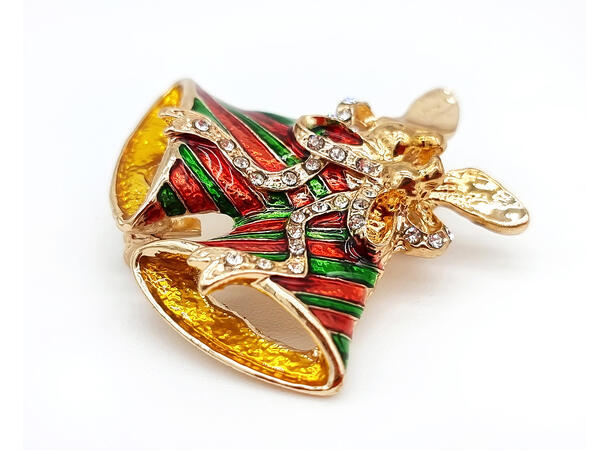 Brosje Bjelle metall i gaveeske Sink uten kadmium, nikkel, bly 