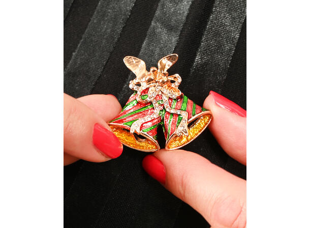 Brosje Bjelle metall i gaveeske Sink uten kadmium, nikkel, bly 